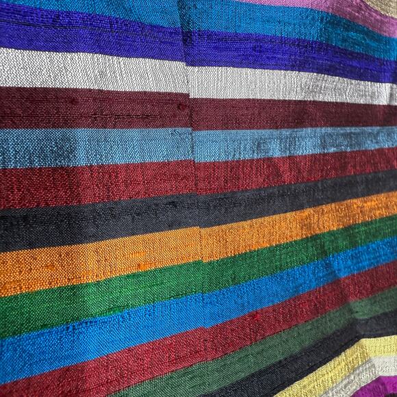 Maggy London Blazer Jacket Womens 8 Striped Silk Vintage Retro 80s Art To Wear - Picture 8 of 11